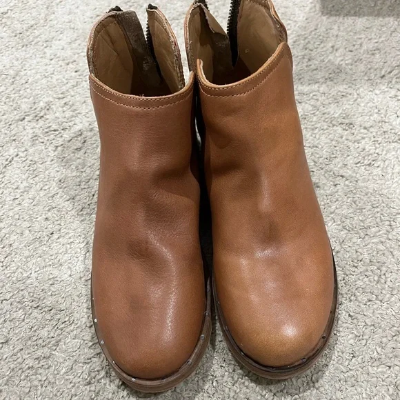 New Beek Leather Falcon Ankle Booties Cognac Brown - Picture 9 of 12